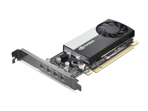NVIDIA T1000 - Graphics card - T1000 - 4 GB GDDR6 - PCIe 3.0 x16 - 4 x Mini DisplayPort - for ThinkCentre M75t Gen 2, ThinkStation P348, P350, P358, P520, P620