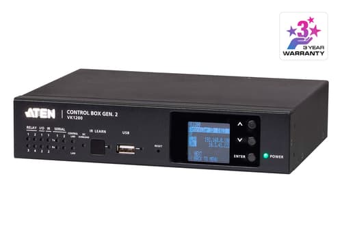 ATEN VanCryst Control System VK1200 - Remote control device - 2 licences - 1GbE, RS-232, RS-422, RS-485 - 1U — view 1