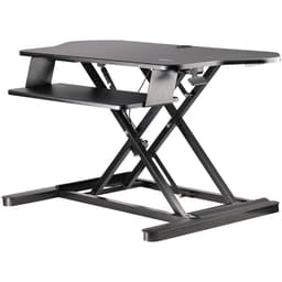 StarTech.com Corner Sit Stand Desk Converter with Keyboard Tray, Large Surface 35" x 21", Height Adjustable Ergonomic Desktop/Tabletop Standing Workstation, Supports Dual Monitors - Corner Stand Up Desk Converter (ARMSTSCORNR) - Standing desk converter - rectangular - black