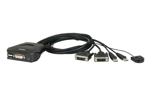 ATEN CS22D - KVM switch - 2 x KVM port(s) - 1 local user - desktop