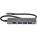 StarTech.com USB C Multiport Adapter, USB-C to HDMI 2.0b 4K 60Hz (HDR10), 100W Power Delivery Pass-Through, 4-Port 5Gbps USB 3.0 Hub, USB Type-C Mini Dock, with 12" (30cm) Attached Cable