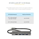 StarTech.com USB C Multiport Adapter, USB-C to HDMI 2.0b 4K 60Hz (HDR10), 100W Power Delivery Pass-Through, 4-Port 5Gbps USB 3.0 Hub, USB Type-C Mini Dock, with 12" (30cm) Attached Cable