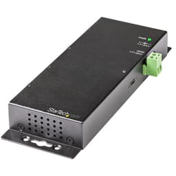 StarTech.com 4 Port USB C Hub 10Gbps, Metal Industrial USB-C Hub, 2x USB-C & 2x USB-A, ESD Surge Protection, USB-C or USB-A Host, Self-Powered, Mountable USB 3.1 Gen 2 Type-C Hub - Commercial/Rugged USB Hub - Hub - 2 x USB 3.2 Gen 2 + 2 x USB-C 3.2 Gen 2 - desktop