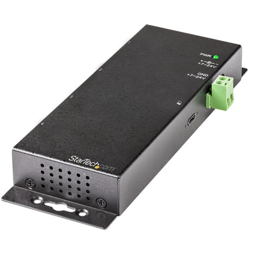 StarTech.com 4 Port USB C Hub 10Gbps, Metal Industrial USB-C Hub, 2x USB-C & 2x USB-A, ESD Surge Protection, USB-C or USB-A Host, Self-Powered, Mountable USB 3.1 Gen 2 Type-C Hub - Commercial/Rugged USB Hub - Hub - 2 x USB 3.2 Gen 2 + 2 x USB-C 3.2 Gen 2 - desktop