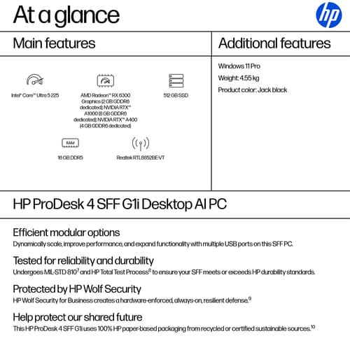 HP PD4 SFF G1I U5-225 16/512 W11P — view 4
