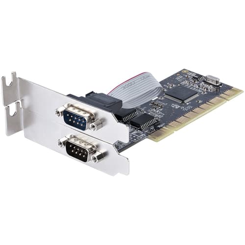 StarTech.com 2-Port PCI RS232 Serial Adapter Card, PCI Serial Port Expansion Controller Card, PCI to Dual Serial DB9 Card, Standard (Installed) & Low Profile Brackets, Windows/Linux - Dual Port PCI Serial Card (PCI2S5502) - Serial adapter - PCI low profile - RS-232 x 2 - black — view 7