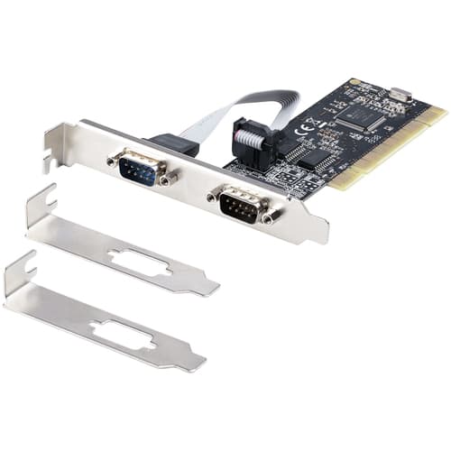 StarTech.com 2-Port PCI RS232 Serial Adapter Card, PCI Serial Port Expansion Controller Card, PCI to Dual Serial DB9 Card, Standard (Installed) & Low Profile Brackets, Windows/Linux - Dual Port PCI Serial Card (PCI2S5502) - Serial adapter - PCI low profile - RS-232 x 2 - black — view 12