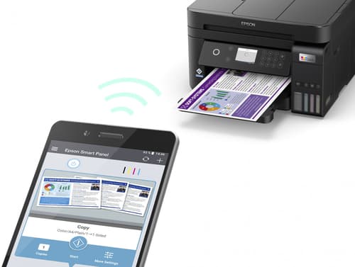 Epson EcoTank ET-3850  ET 3850 ET3850 - Multifunction printer - colour - ink-jet - refillable - A4 (media) - up to 15.5 ppm (printing) - 250 sheets - USB, LAN, Wi-Fi - black — view 9
