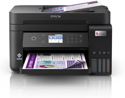 Epson EcoTank ET-3850  ET 3850 ET3850 - Multifunction printer - colour - ink-jet - refillable - A4 (media) - up to 15.5 ppm (printing) - 250 sheets - USB, LAN, Wi-Fi - black — view 4