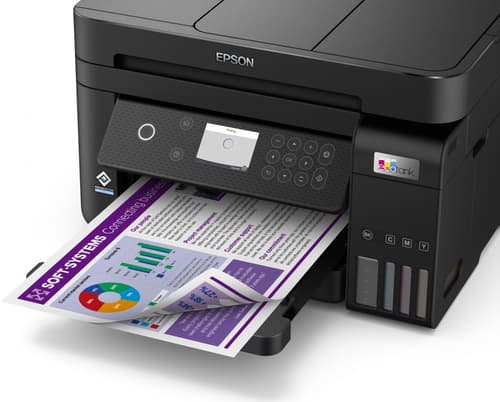 Epson EcoTank ET-3850  ET 3850 ET3850 - Multifunction printer - colour - ink-jet - refillable - A4 (media) - up to 15.5 ppm (printing) - 250 sheets - USB, LAN, Wi-Fi - black — view 8