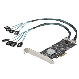 StarTech.com 8 Port SATA PCIe Card, PCI Express 6Gbps SATA Expansion Card with 4 Host Controllers, SATA PCIe Controller Card, PCI-e x4 Gen 2 to SATA III Adapter Card, Drive Cables Incl. - Windows/macOS/Linux (8P6G-PCIE-SATA-CARD) - Storage controller - SATA 6Gb/s / SAS 6Gb/s - low profile - PCIe 2.0 x4 - black