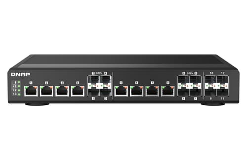 QNAP QSW-IM1200-8C - Switch - Managed - 4 x 10 Gigabit SFP+ + 8 x combo 10 Gigabit SFP+/RJ-45 - rack-mountable - DC power
