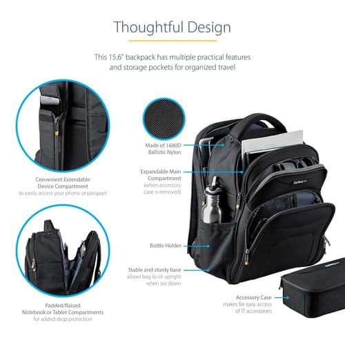 StarTech.com Notebook bag for 15.6" notebooks w/ removable accessories po — view 15