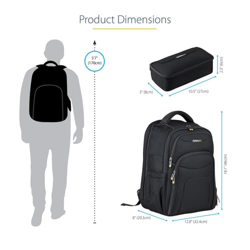 StarTech.com Notebook bag for 17.3" notebooks w/ removable accessories po — view 19