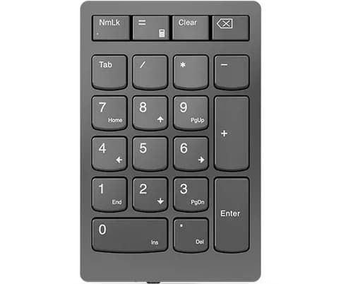 Lenovo Go Wireless Numeric Keypad - Keypad - wireless - 2.4 GHz - key switch: Scissor-Key - storm grey - retail