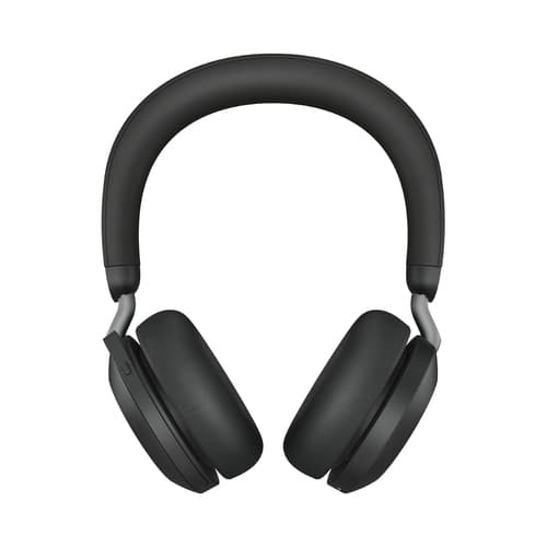 Jabra Evolve2 75 - Headset - on-ear - Bluetooth - wireless - active noise cancelling - USB-A - noise isolating - black - Optimised for UC