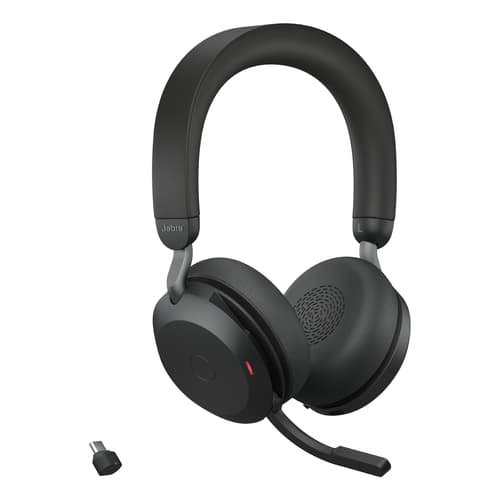 Jabra Evolve2 75 - Headset - on-ear - Bluetooth - wireless - active noise cancelling - USB-C - noise isolating - black - Optimised for UC — view 4
