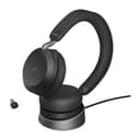 Jabra Evolve2 75 - Headset - on-ear - Bluetooth - wireless - active noise cancelling - USB-C - noise isolating - black - with charging stand - Certified for Microsoft Teams thumbnail 4