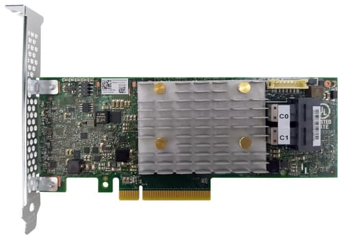 Lenovo ThinkSystem 9350-8i - Storage controller - 8 Channel - SATA 6Gb/s / SAS 12Gb/s - low profile - RAID 0, 1, 10, 5, 50, 6, 60, JBOD - PCIe 3.0 x8 - for ThinkSystem SR630 V2 7Z70, 7Z71, SR650 V2 7D15, 7Z72, 7Z73, ST250 V2 7D8F, ST550 7X10 — view 1