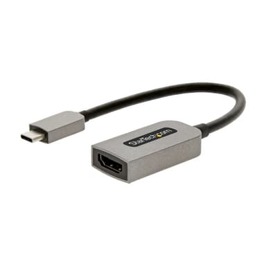 StarTech.com USB C to HDMI Adapter, 4K 60Hz UHD Video, HDR10, USB-C to HDMI 2.0b Adapter Dongle, USB Type-C DP Alt Mode to HDMI Monitor/Display/Projector, USB C to HDMI Converter, M/F - Thunderbolt 3 Compatible - Adapter - 24 pin USB-C male to HDMI female - 13 cm - space grey - 4K60Hz (3840 x 2160) support, active