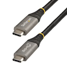 StarTech.com 3ft (1m) USB C Cable 10Gbps, USB-IF Certified USB-C Cable, USB 3.1/3.2 Gen 2 Type-C Cable, 100W (5A) Power Delivery Charging, DP Alt Mode, USB C to C Cord, Charge & Sync - Thunderbolt 3 Compatible (USB31CCV1M) - USB cable - 24 pin USB-C (M) to 24 pin USB-C (M) - USB 3.2 Gen 2 / DisplayPort 1.4 /Thunderbolt 3 - 1 m - 4K support - black, grey