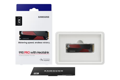 Samsung 990 PRO MZ-V9P4T0GW - SSD - encrypted - 4 TB - internal - M.2 2280 - PCIe 4.0 x4 (NVMe) - 256-bit AES - TCG Opal Encryption 2.0 - integrated heatsink — view 17