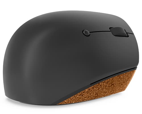 Lenovo Go - Mouse - ergonomic - right-handed - blue optical - 6 buttons - wireless - 2.4 GHz - USB wireless receiver - grey, cork - retail