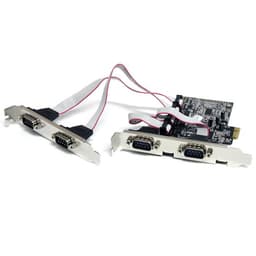 StarTech.com 4 Port Native PCI Express RS232 Serial Adapter Card with 16550 UART - Low Profile Serial Card (PEX4S553) - Serial adapter - PCIe 1.1 - RS-232 - 4 ports