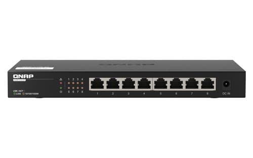 QNAP QSW-1108-8T - Switch - unmanaged - 8 x 10/100/1000/2.5G - desktop — view 1