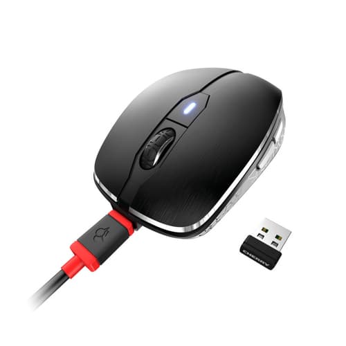 CHERRY MW 8C ADVANCED - Mouse - ergonomic - optical - 6 buttons - wireless - 2.4 GHz, Bluetooth 4.0 - USB wireless receiver - black — view 7
