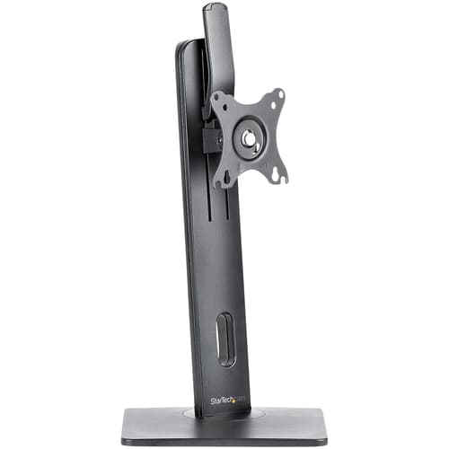 StarTech.com Free Standing Single Monitor Mount, Height Adjustable Monitor Stand, For VESA Mount Displays up to 32" (15lb/7kg), Ergonomic Monitor Stand for Desk, Tilt/Swivel/Rotate, Black - Universal Monitor Stand - Stand - adjustable arm - for Monitor - aluminium - black - screen size: up to 32" - desktop stand