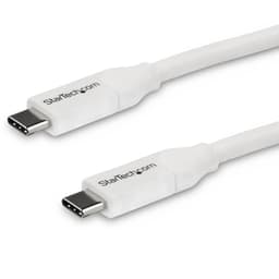 StarTech.com USB C to USB C Cable - 13 ft / 4m - 5A PD - M/M - White - USB 2.0 - USB-IF Certified - USB Type C Cable - USB C Charging Cable (USB2C5C4MW) - USB cable - 24 pin USB-C (M) to 24 pin USB-C (M) - USB 2.0 - 5 A - 4 m - white