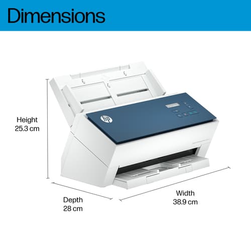 HP ScanJet Enterprise Flow 9000 s1 - Document scanner - CMOS / CIS - Duplex - A3/Ledger - 600 dpi x 600 dpi - up to 80 ppm (mono) / up to 80 ppm (colour) - ADF (100 sheets) - up to 30000 scans per day - USB 3.0 — view 5