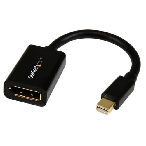 StarTech.com 6in Mini DisplayPort to DisplayPort Video Cable Adapter (MDP2DPMF6IN) - DisplayPort cable - Mini DisplayPort (M) to DisplayPort (F) - 15.2 cm - black - for P/N: CDP2DP141MB, CDP2DP146B, CDP2DPMM1MB, CDP2DPMM6B, DISPLPORT15L, DISPLPORT3L