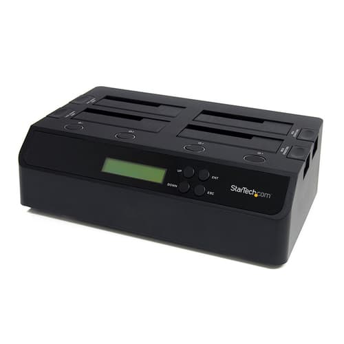 StarTech.com 4 Bay USB 3.0/ eSATA Hard Drive Duplicator Dock for 2.5" & 3.5" SATA/ IDE SSD HDD - Standalone 1:3 Copier Docking Station (SATDOCK4U3RE) - Hard drive duplicator - 4 bays (SATA-300) - for P/N: SVA12DN4NEUA