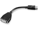 Lenovo - DVI cable - single link - DisplayPort (M) to DVI-D (F) - 20 cm - grey thumbnail 1