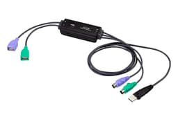 ATEN - Keyboard / video / mouse (KVM) cable - PS/2, USB (M) to USB (F) - 80 cm - black - for P/N: KX9970R, KX9970T