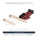 StarTech.com SATA PCIe Card, 10 Port PCIe SATA Expansion card, 6Gbps SATA Card, Low/Full Profile, Stacked SATA Connectors, ASM1062 Non-Raid SATA Controller Card / Adapter - PCI Express to SATA Converter - Storage controller - SATA 6Gb/s - low profile - PCIe 2.0 x2 thumbnail 11