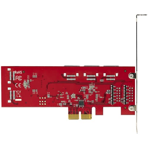 StarTech.com SATA PCIe Card, 10 Port PCIe SATA Expansion card, 6Gbps SATA Card, Low/Full Profile, Stacked SATA Connectors, ASM1062 Non-Raid SATA Controller Card / Adapter - PCI Express to SATA Converter - Storage controller - SATA 6Gb/s - low profile - PCIe 2.0 x2 — view 8