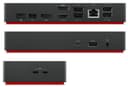 Lenovo - Docking station - USB-C - HDMI, 2 x DP - 1GbE - 135 Watt - CRU - Europe thumbnail 2