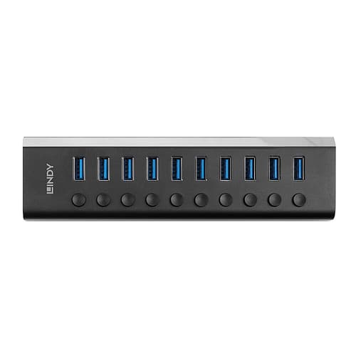 10 PORT USB 3.0 HUB WITH ON/OFF SWI — view 1
