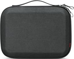 Lenovo Go - Hard case for mobile phone / earphones / notepad / cable / power adapter / pens / powerbank / mouse - polyester, recycled PET - dark grey - for ThinkCentre M75t Gen 2 11W5