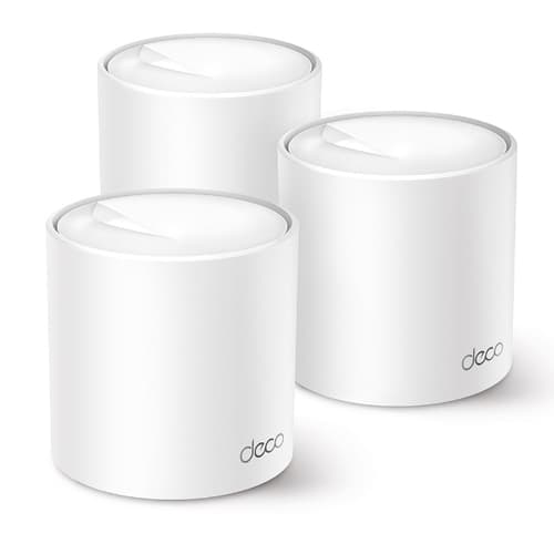 TP-Link Deco X50 - Wi-Fi system - (3 routers) - up to 6,500 sq.ft - mesh 1GbE - Wi-Fi 6 - Dual Band
