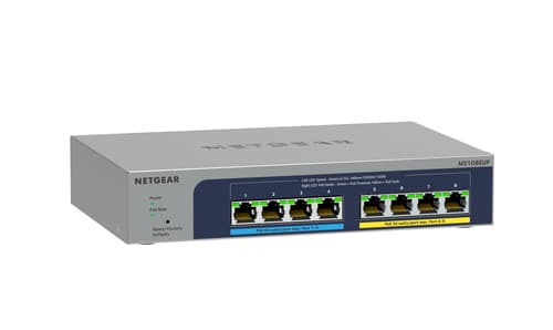 NETGEAR Plus MS108EUP - Switch - Managed - 4 x 100/1000/2.5G (PoE++) + 4 x 100/1000/2.5G (PoE+) - desktop, wall-mountable - PoE++ (230 W) — view 4