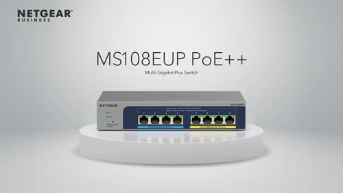 NETGEAR Plus MS108EUP - Switch - Managed - 4 x 100/1000/2.5G (PoE++) + 4 x 100/1000/2.5G (PoE+) - desktop, wall-mountable - PoE++ (230 W) — view 9
