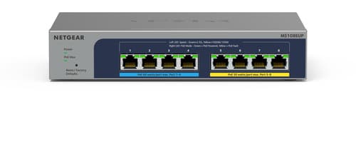 NETGEAR Plus MS108EUP - Switch - Managed - 4 x 100/1000/2.5G (PoE++) + 4 x 100/1000/2.5G (PoE+) - desktop, wall-mountable - PoE++ (230 W) — view 5