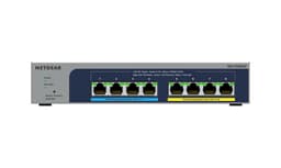 NETGEAR Plus MS108EUP - Switch - Managed - 4 x 100/1000/2.5G (PoE++) + 4 x 100/1000/2.5G (PoE+) - desktop, wall-mountable - PoE++ (230 W)