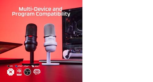 HyperX SoloCast - Microphone - USB - black - for HP 250 G9, Laptop 15, 15s, 17, Pavilion Laptop 15, Workstation Z2 G9 — view 10