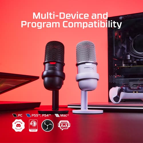 HyperX SoloCast - Microphone - USB - black - for HP 250 G9, Laptop 15, 15s, 17, Pavilion Laptop 15, Workstation Z2 G9 — view 9