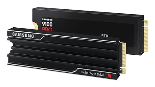Samsung 9100 PRO MZ-VAP8T0 - SSD - encrypted - 8 TB - internal - M.2 2280 - PCI Express 5.0 x4 (NVMe) - 256-bit AES - TCG Opal Encryption 2.0 - integrated heatsink - black — view 8